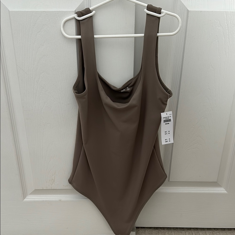 Abercrombie soft bodysuit brand new light brown